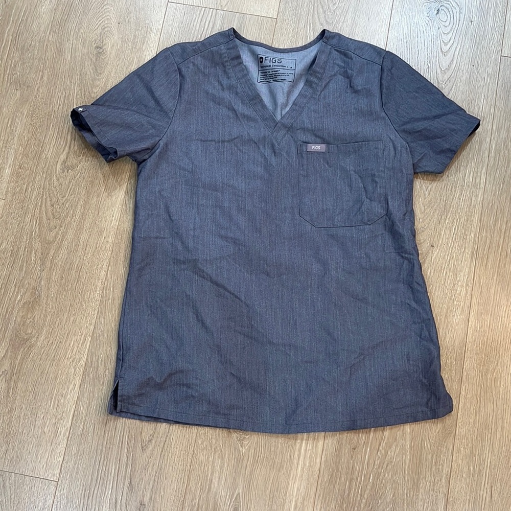 Figs Catarina scrub top in graphite